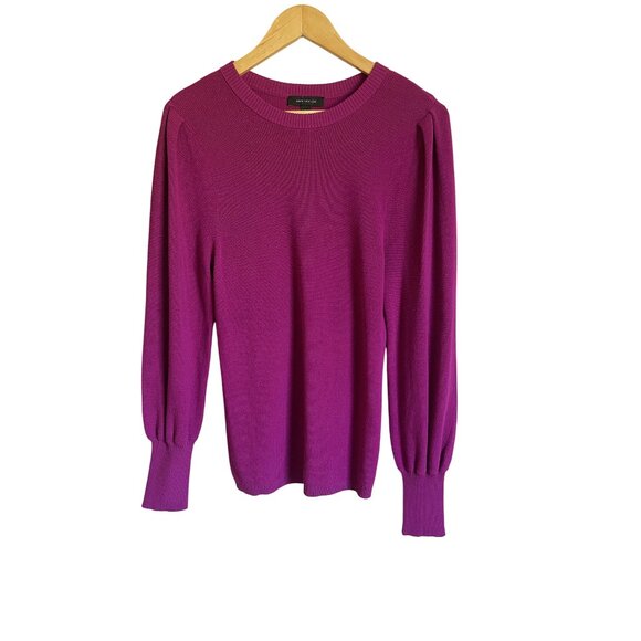 Ann Taylor Size Large Pink Crewneck Viscose Blend Pullover Sweater - Picture 1 of 7